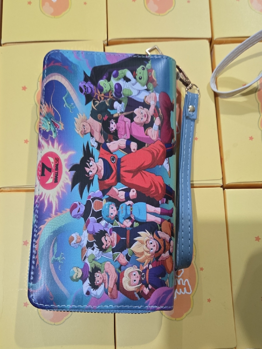 Dragon Ball Z Blue Multi-Color Wristlet Wallet